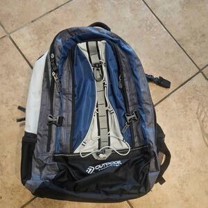 Outdoor Products Backpack Blue Gray Black approx 20in